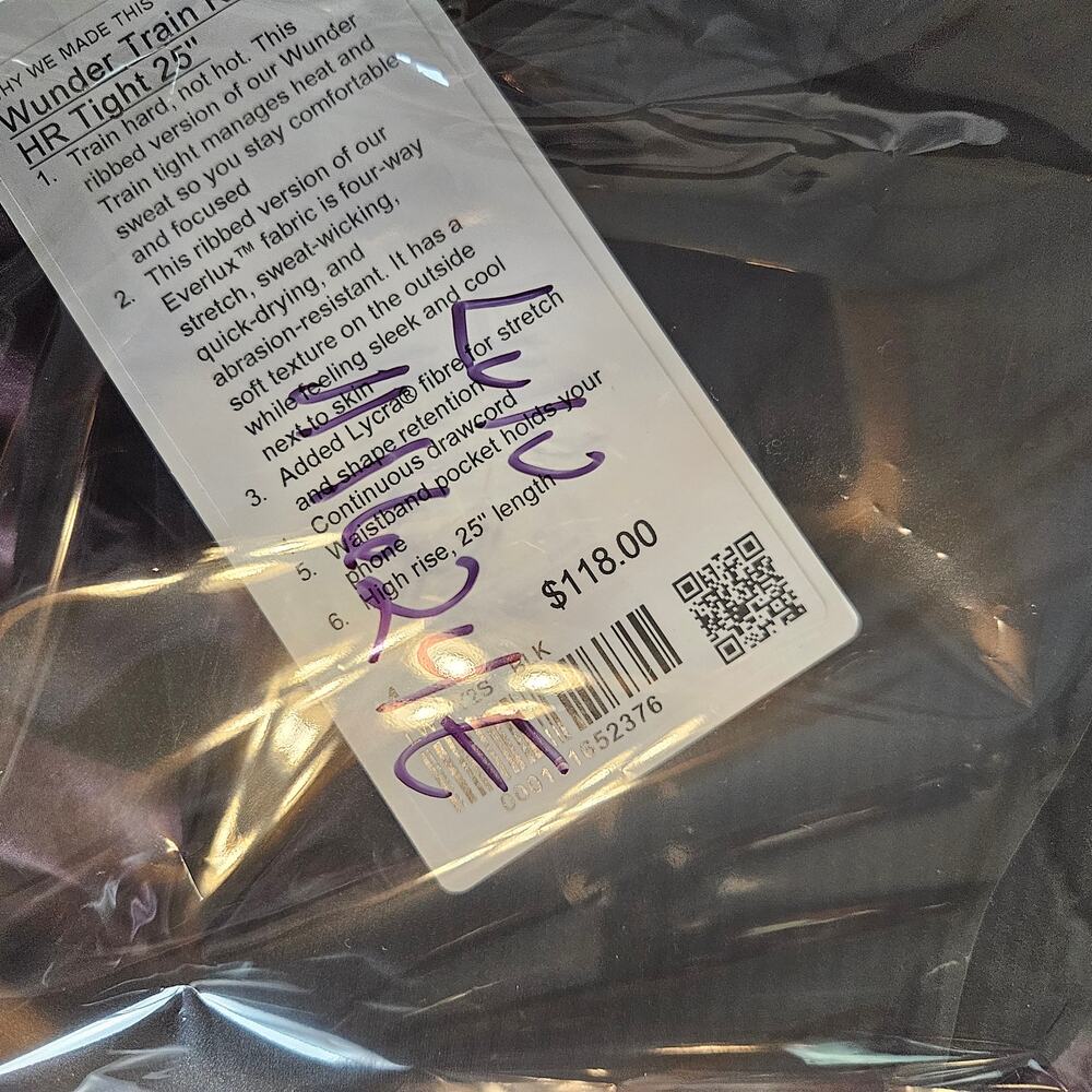 NWT Lululemon Wunder Train High Rise Ribbed Leggings 25" Sz 4 - Picture 7 of 7